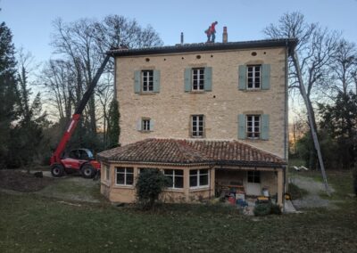 Paul Blanchon Maçonnerie - Chantier réfection toiture - 1